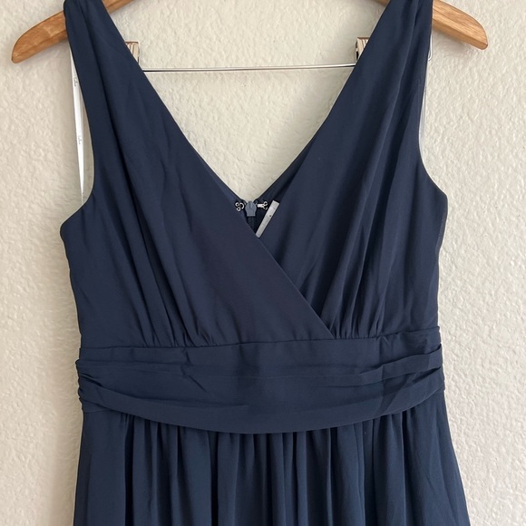 NWOT Thoughts of Hue Navy Blue Surplice Maxi Dress - Picture 4 of 8